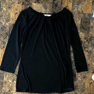 💥3 for $10! Banana Republic Black Blouse, size S, Ruched neck